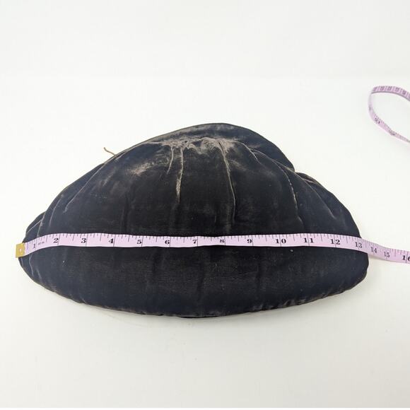 Vintage Velvet Clutch Bag Brown - Picture 6 of 11